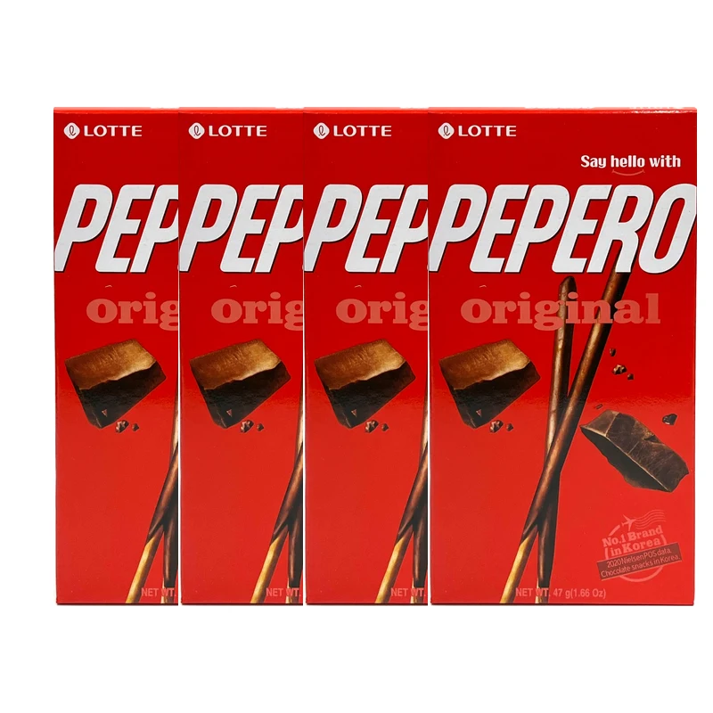 Lotte Pepero Original Chocolate Sticks (4-Pack)