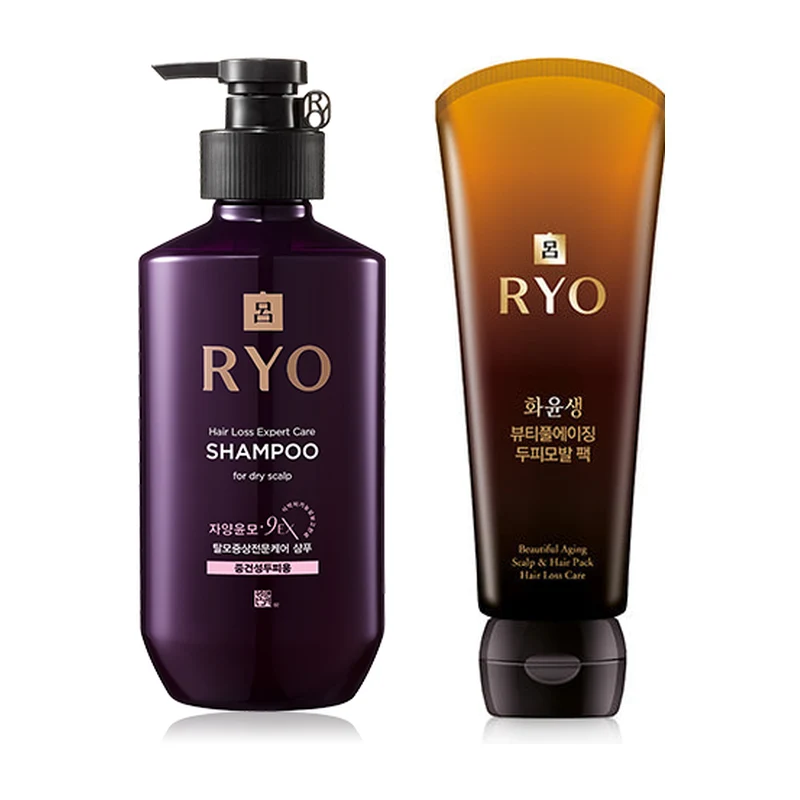 RYO Hair Loss Care Hair-Fall Duo (Shampoo 400ml + Hair Pack 300ml)